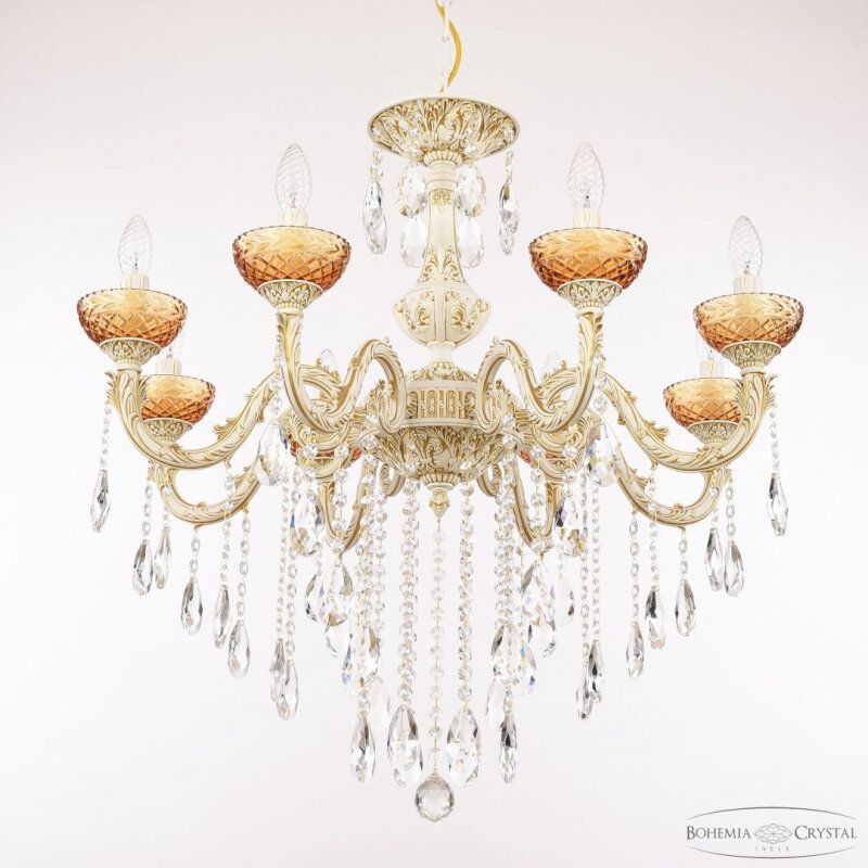 Подвесная люстра Bohemia Ivele Crystal AL7901 AL79101/8/250 B WMG P Amber/M-1F