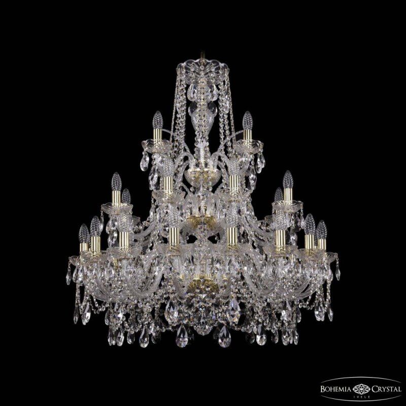 Подвесная люстра Bohemia Ivele Crystal 1411 1411/16+8+4/300/3d G