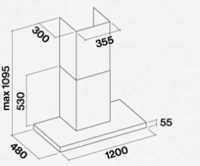 Вытяжка Falmec Lumina 120 Steel wall (NRS)