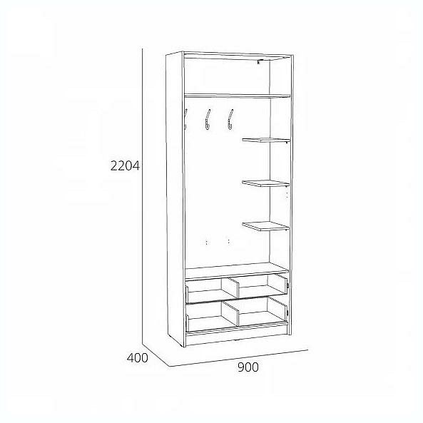 Стенка для прихожей Сильва Оттавия ML876880372
