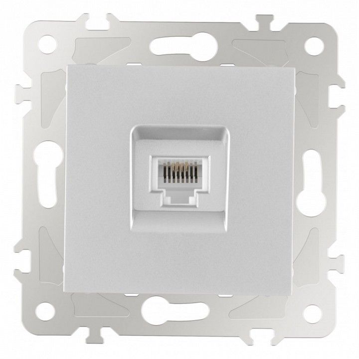 Розетка телефонная RJ-11 без рамки Arte Milano am-203 203.51-1.silver