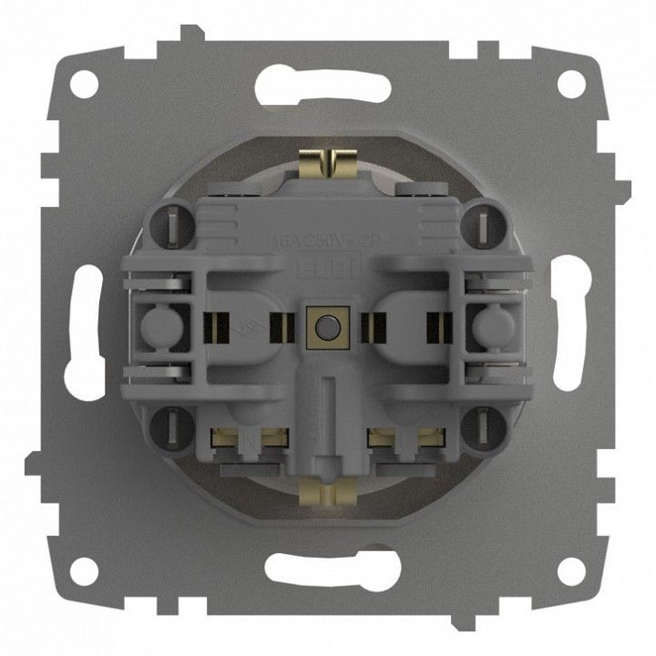 Розетка с заземлением и со шторкой, без рамки Elbi Eleсtriс Zena Vega 609-010200-243