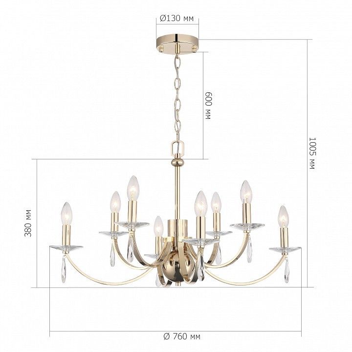 Подвесная люстра ST-Luce BRASS SL1405.203.08
