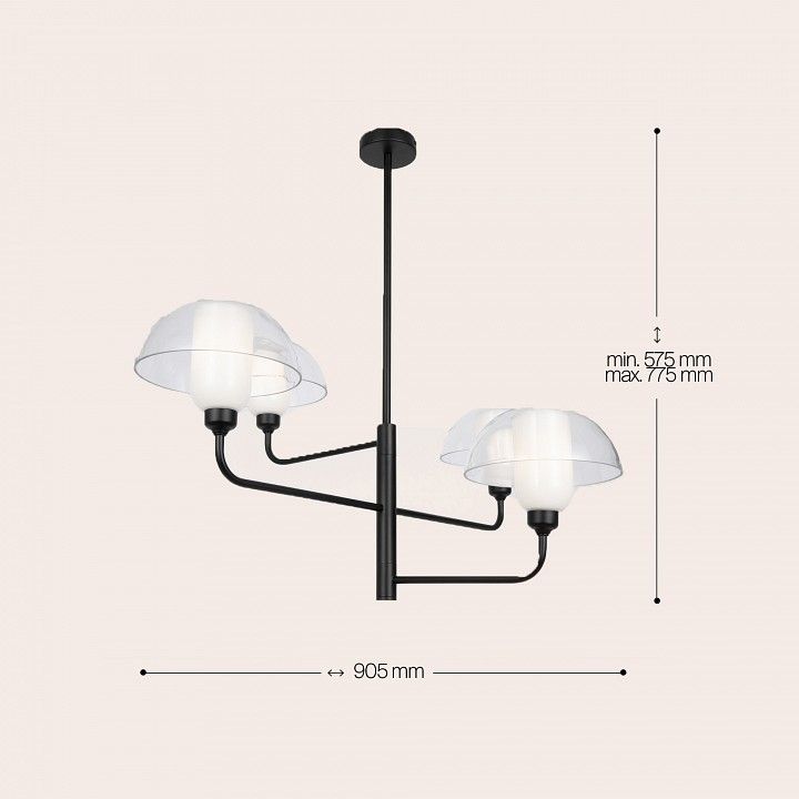 Люстра на штанге Maytoni Memory MOD177PL-04B