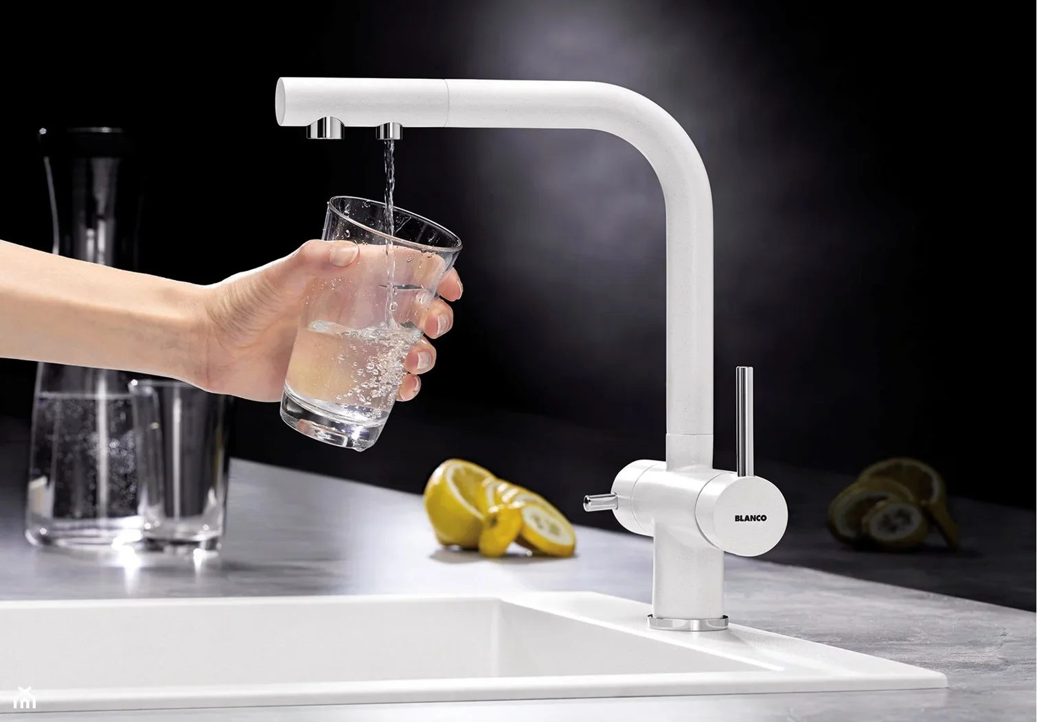 Смеситель Blanco FONTAS II 526943 Silgranit мягкий белый