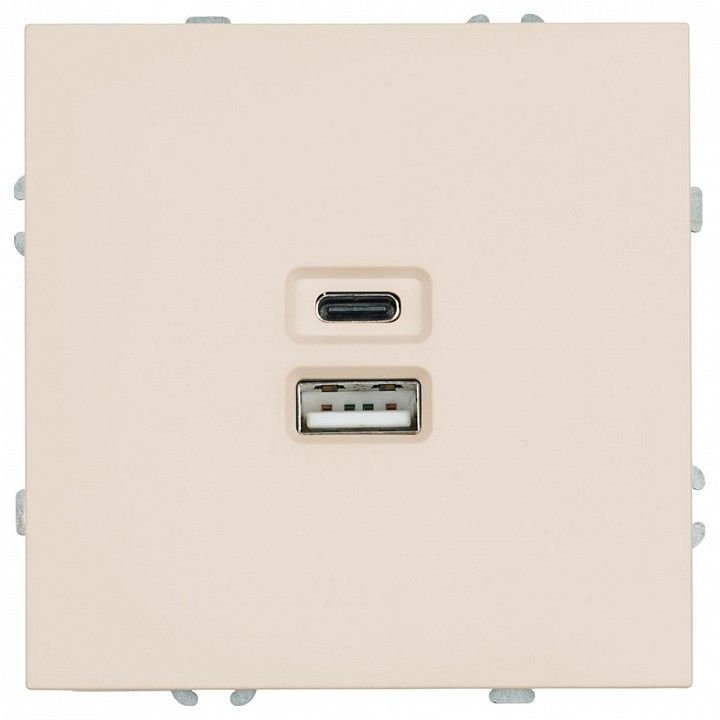 Розетка 2хUSB type A и C без рамки Stekker Эмили 49905