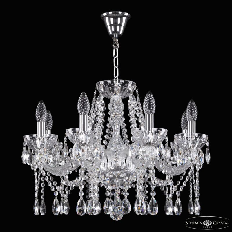 Подвесная люстра Bohemia Ivele Crystal 5413 5413/8/200 Ni Clear/M-1H