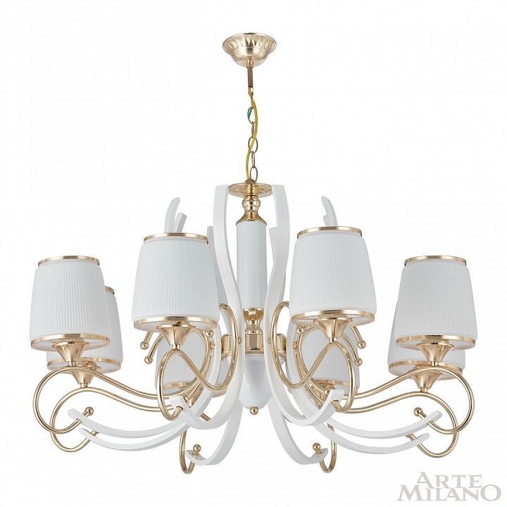 Подвесная люстра Arte Milano Florentia-3857 303857/8 Wh/Gd