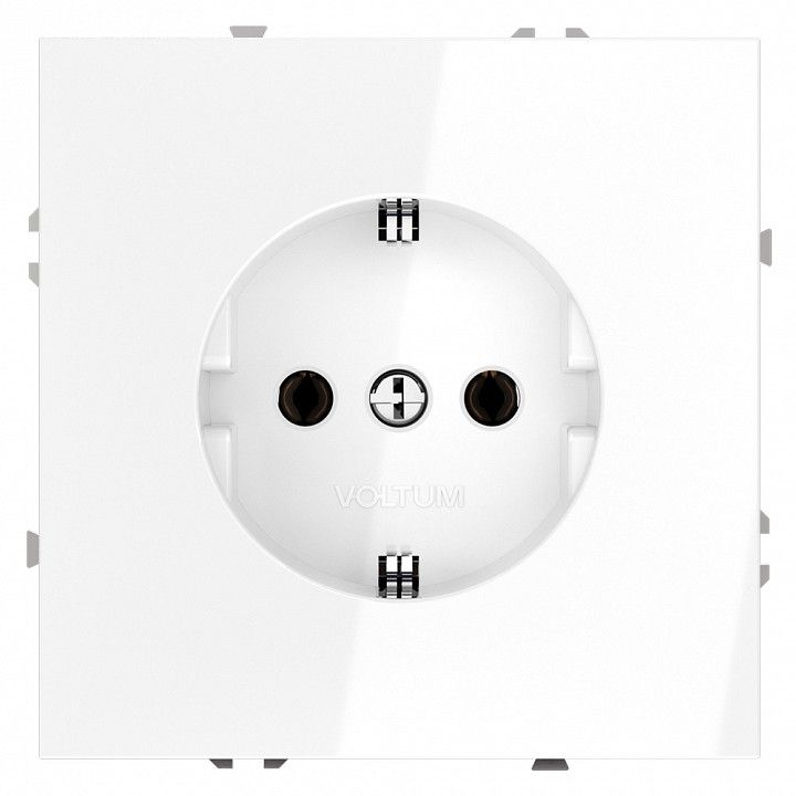 Розетка с заземлением, без рамки Voltum S70 VLS040101