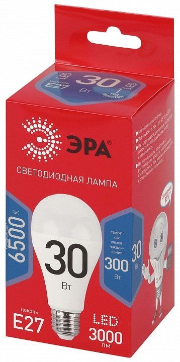 Лампа светодиодная Эра  E27 30Вт 6500K LED A70-30W-865-E27 R