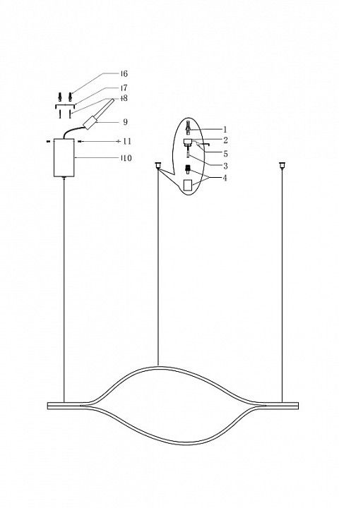 Подвесной светильник Imperiumloft Tape Light TRUDY01