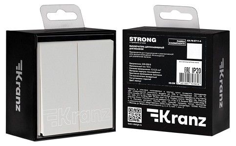Выключатель для жалюзи без рамки Kranz STRONG KR-78-0711-4