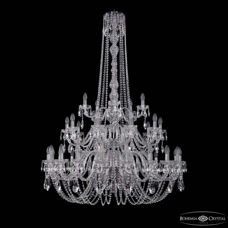 Подвесная люстра Bohemia Ivele Crystal 1402 1402/20+10+5/400/h-158/3d Ni