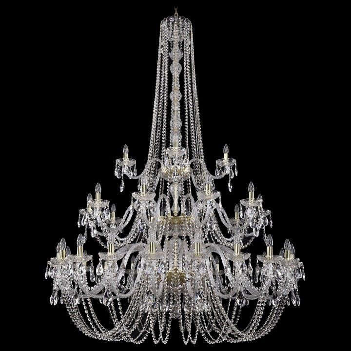 Подвесная люстра Bohemia Ivele Crystal 1402 1402/20+10+5/530/h-206/3d/G