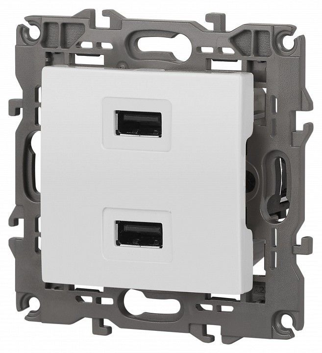 Розетка 2хUSB type A без рамки Эра Эра Elegance 14-4110-01