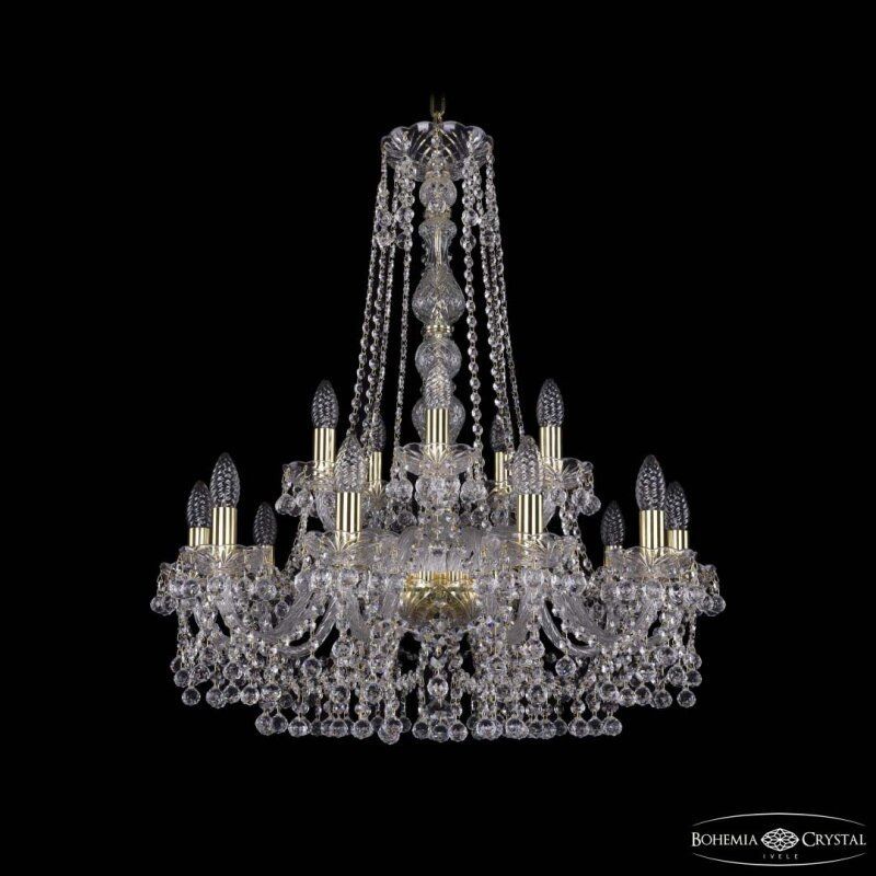 Подвесная люстра Bohemia Ivele Crystal 1409 1409/10+5/240/h-77 G