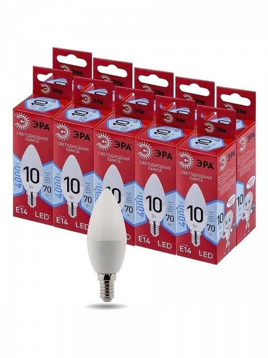Лампа светодиодная Эра  E14 10Вт 4000K LED B35-10W-840-E14 R