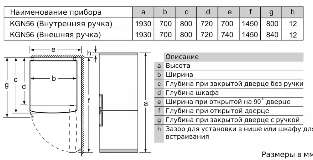 Холодильник с нижней морозильной камерой BOSCH KGN56VI20R