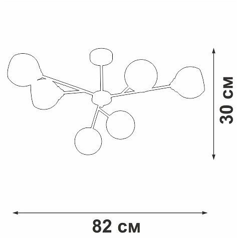 Люстра на штанге Vitaluce V3791 V3791-1/6PL