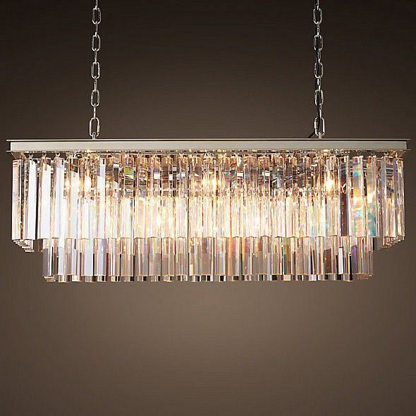 Подвесная люстра Imperiumloft RH 1920S ODEON CLEAR GLASS FRINGE 40,1536