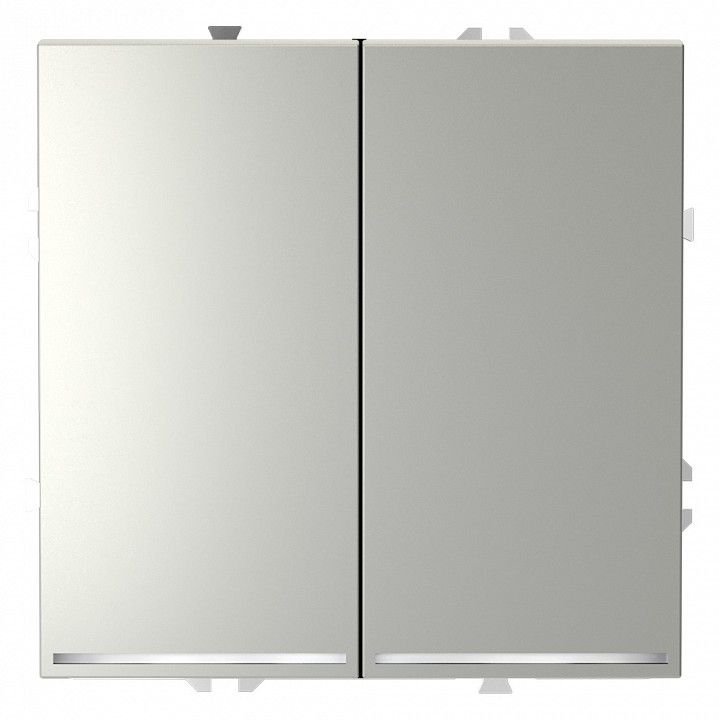 Выключатель двухклавишный с подсветкой без рамки Voltum S70 VLS020205