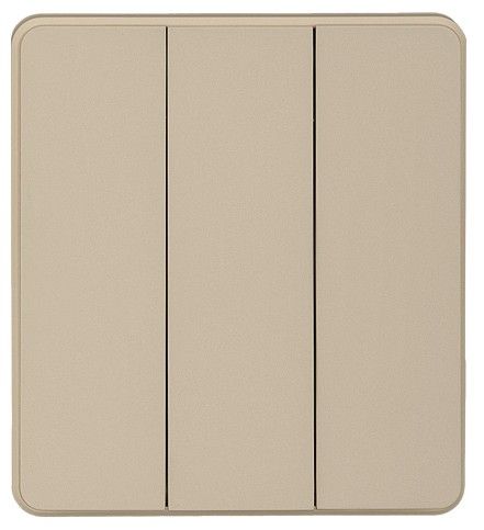 Выключатель трехклавишный без рамки Kranz ROUND KR-78-0707-7
