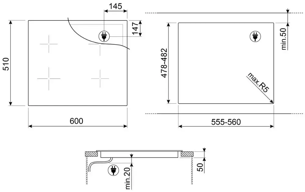 Варочная панель Smeg SIM1644D