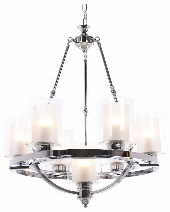 Подвесная люстра LUMINA DECO Santini LDP 1220-7 CHR+WT
