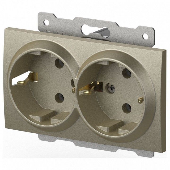 Розетка двойная с заземлением, без рамки Elbi Eleсtriс Zena Vega 609-011400-907