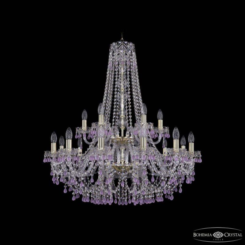 Подвесная люстра Bohemia Ivele Crystal 1410 1410/12+6/300/h-95/2d G V7010