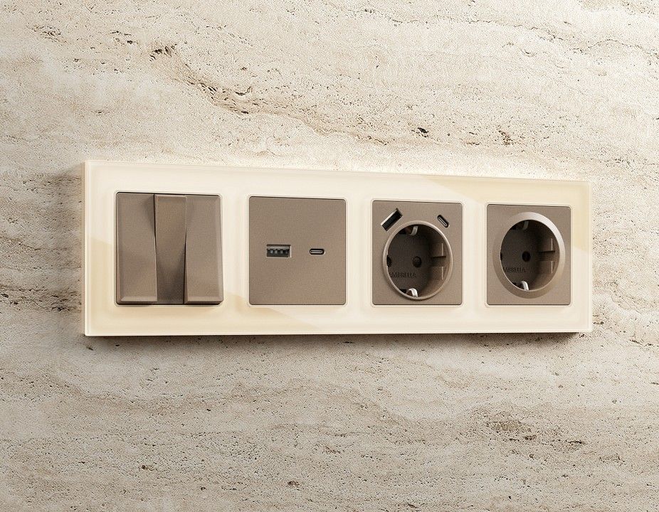 Рамка на 4 поста Ambrella Volt ALFA AF380304