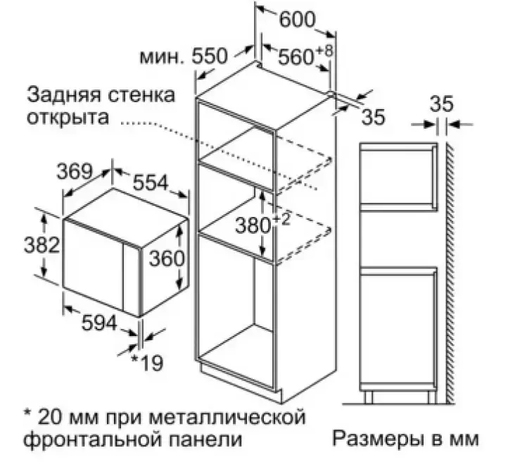 Встраиваемая микроволновая печь Neff HLAWD53N0
