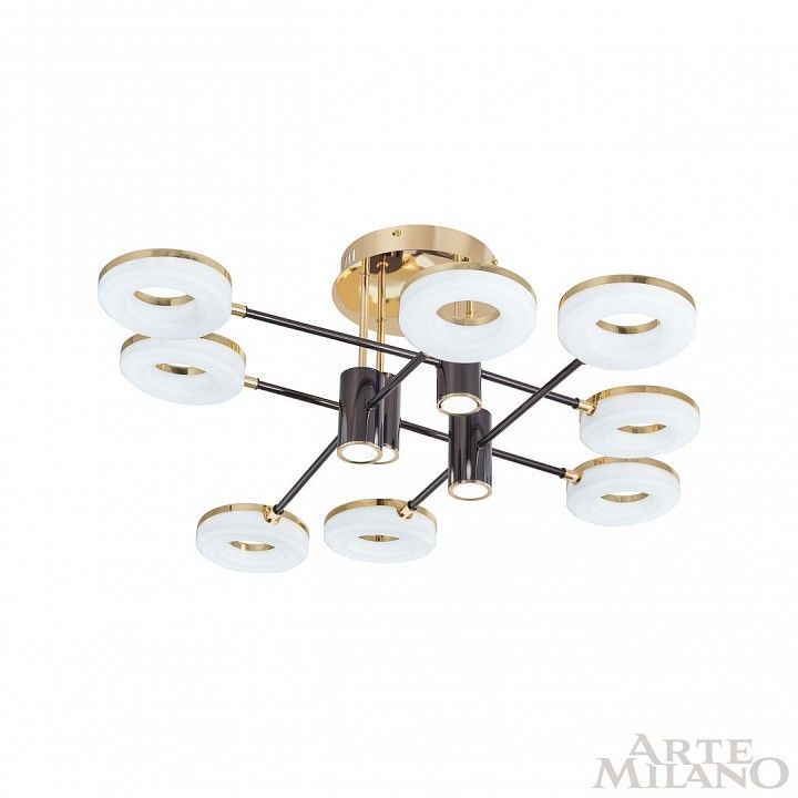 Потолочная люстра Arte Milano Ferrara-71399 271399/8 BK/GD
