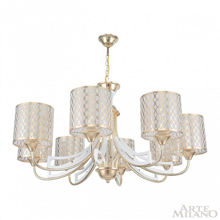 Подвесная люстра Arte Milano Florentia-3387 303387/8 Wh/Gd