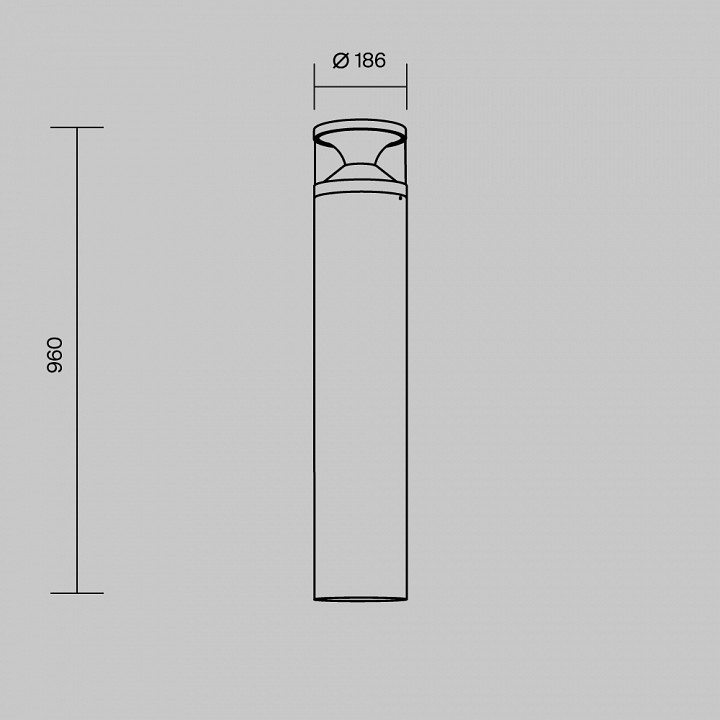 Наземный высокий светильник Maytoni Outdoor Pyro O496FL-L21B3K2