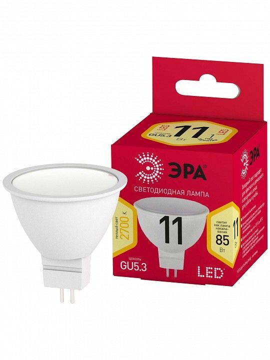 Лампа светодиодная Эра  GU5.3 11Вт 2700K LED MR16-11W-827-GU5.3 R