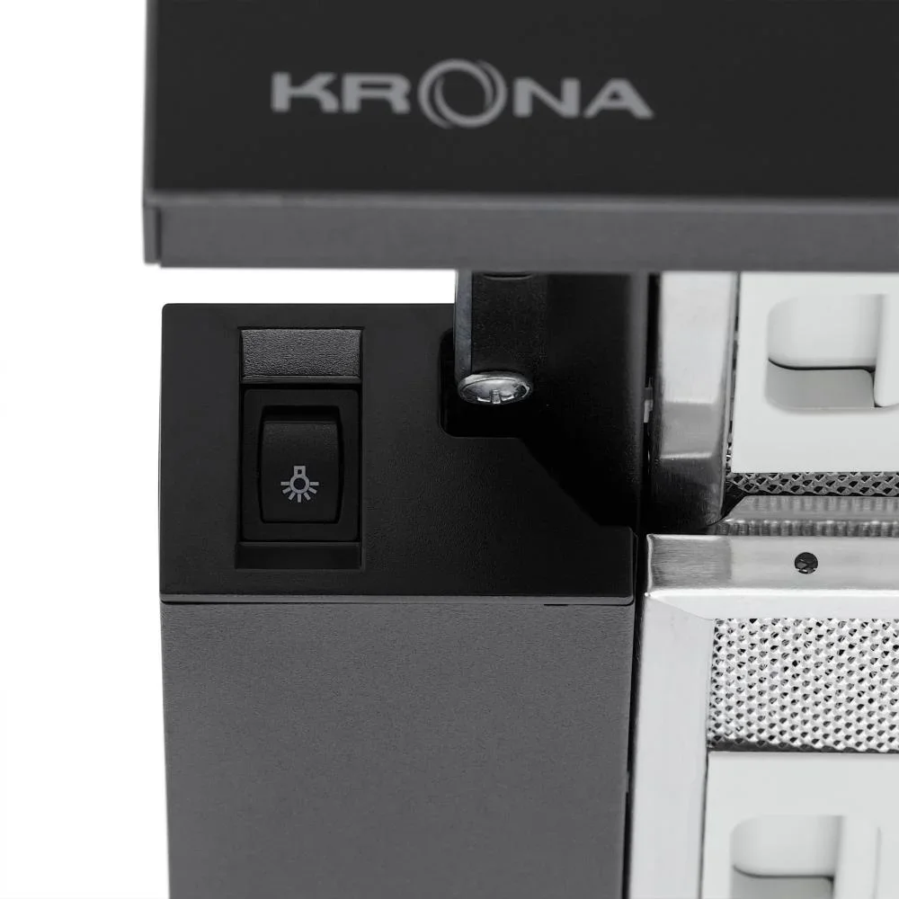 Встраиваемая вытяжка KRONA KAMILLA 600 2DN BL GLASS