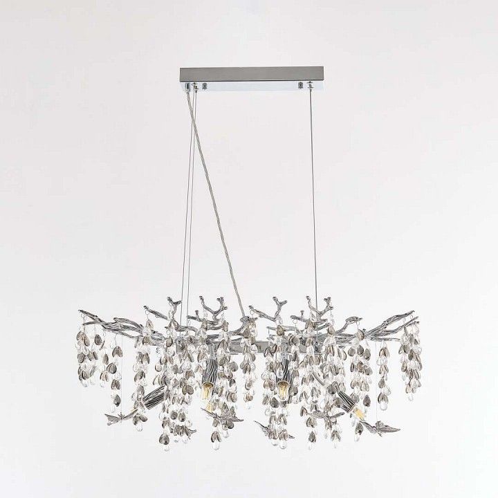 Подвесная люстра Arte Milano Веточка 230210.700.6.E14.H3 CB Clear-Smoky BUT-Smoky