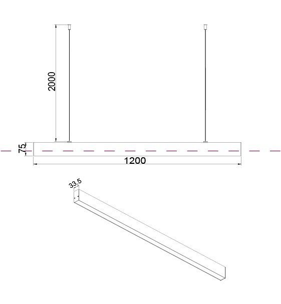 Подвесной светильник Maytoni Technical Базис P051PL-L40B4K