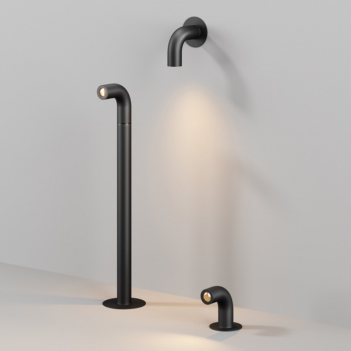 Наземный высокий светильник Maytoni Outdoor Sleek O477FL-L2GF3K