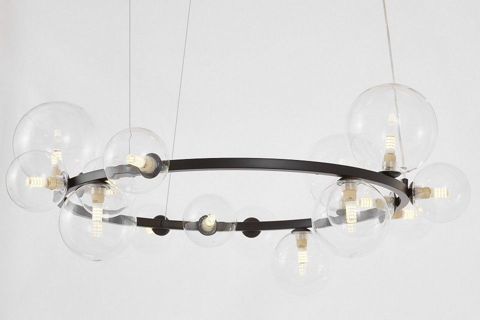 Подвесная люстра LUMINA DECO MERIDO LDP 7033-15 BK+CL