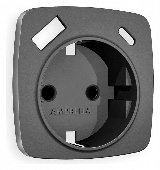 Накладка для розетки с заземлением и со шторками и 2хUSB type A и C Ambrella Volt OMEGA OP6600