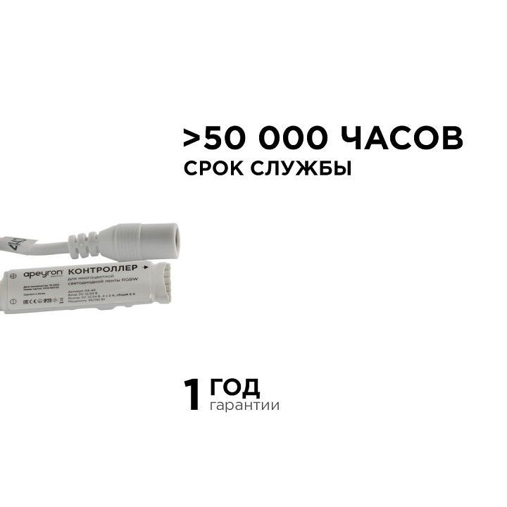 Контроллер-регулятор цвета RGBW с пультом ДУ Apeyron Electrics  04-40