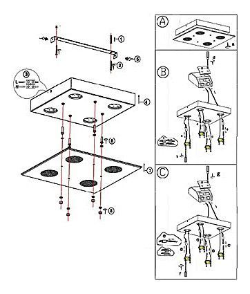 Накладной светильник Globo Berto 49200-4