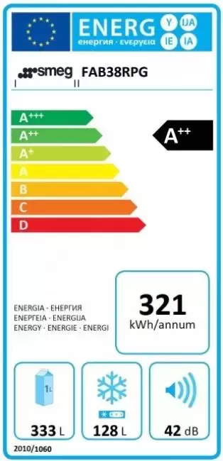 Холодильник Smeg FAB38RPB