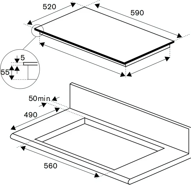 Варочная панель Bertazzoni P603I30NV
