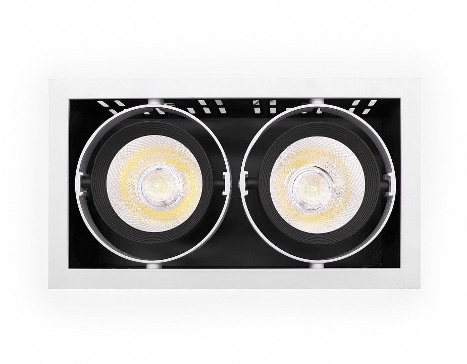 Встраиваемый светильник Ambrella Light T T812 BK/CH 2*12W 4200K