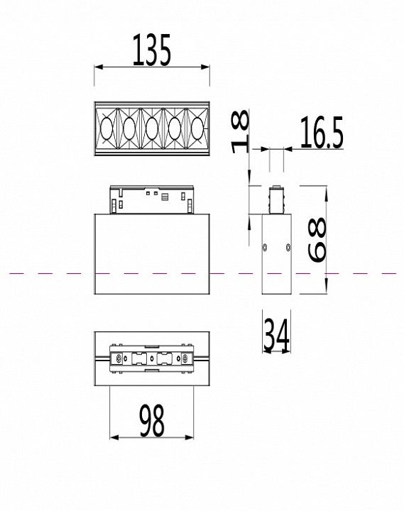 Накладной светильник Maytoni Technical Points TR014-2-10W4K-B