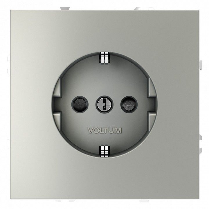 Розетка с заземлением и со шторкой, без рамки Voltum S70 VLS040205