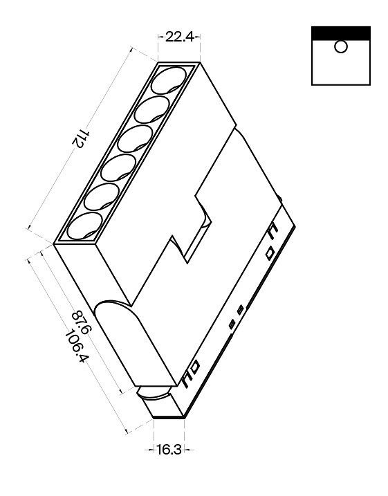 Накладной светильник Maytoni Technical Точки поворотный TR033-2-6W4K-B